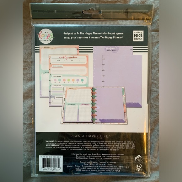 NEW, UNOPENED! The Happy Planner 40 sheets- weekly check in - Picture 2 of 2